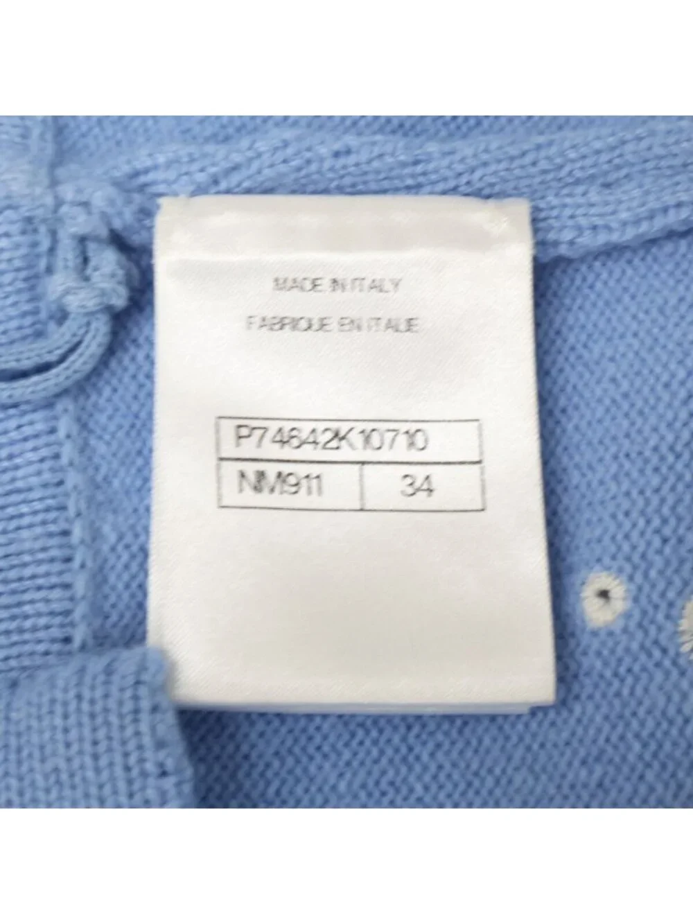 Chanel CC Logo No 5 Embroidery Cashmere Knit Cami Sweater 34